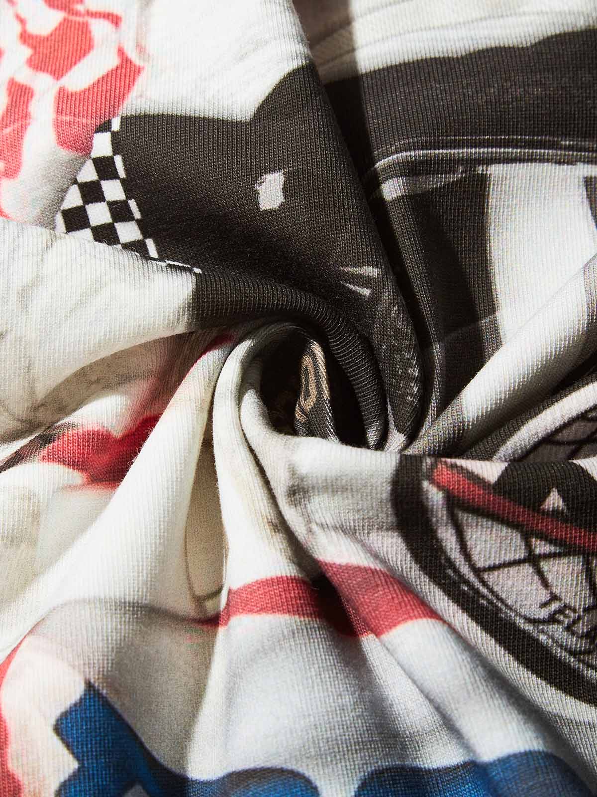 Racing-Inspired Tech Headgear Printed Boxy Oversized T-shirt - Image 8
