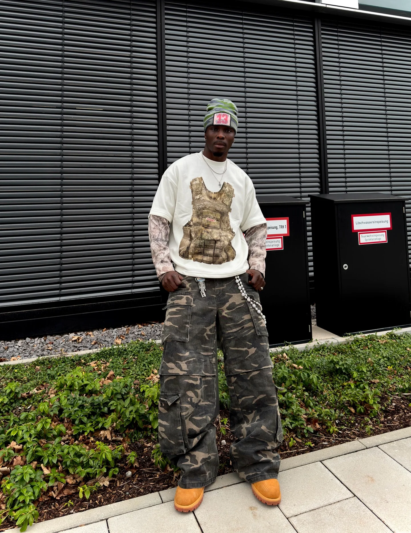 Real tree Bulletproof Vest Print Tree-Pattern Long Sleeve - Image 5