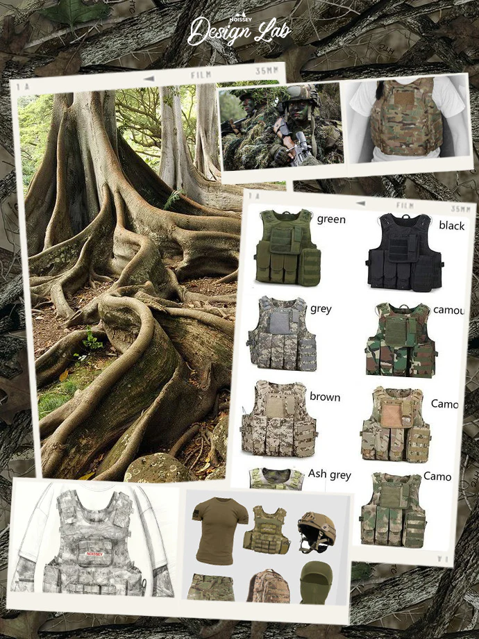 Real tree Bulletproof Vest Print Tree-Pattern Long Sleeve - Image 7
