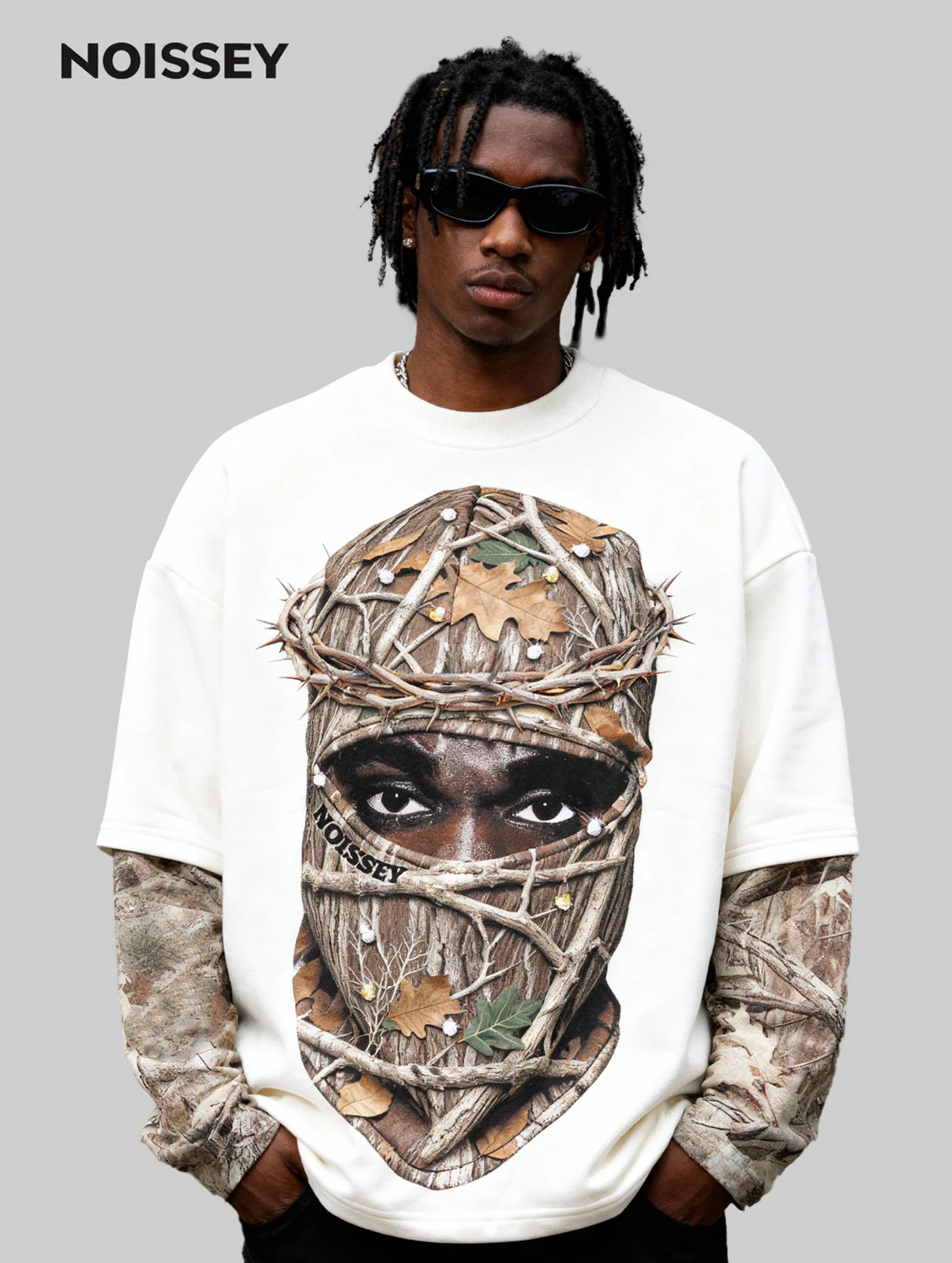 Real tree Camouflage Headgear Print Long-Sleeve Shirt - Image 7