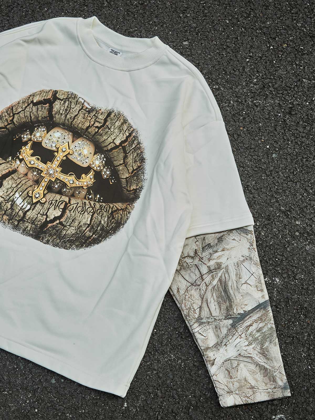NOISSEY Real Tree Camo "Golden Cross" Layered Long Sleeve - Image 6