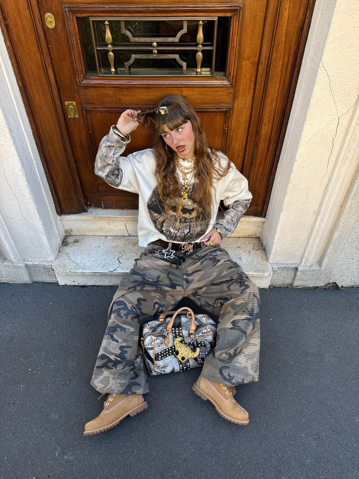 NOISSEY Real Tree Camo "Golden Cross" Layered Long Sleeve - Image 7