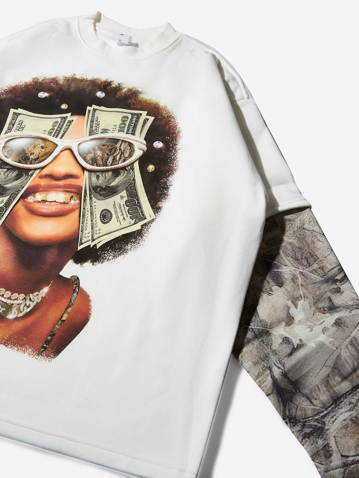 Realtree Camo "All We Need Is Money" Statement Long Sleeve Shirt - Urban Streetwear - Image 6