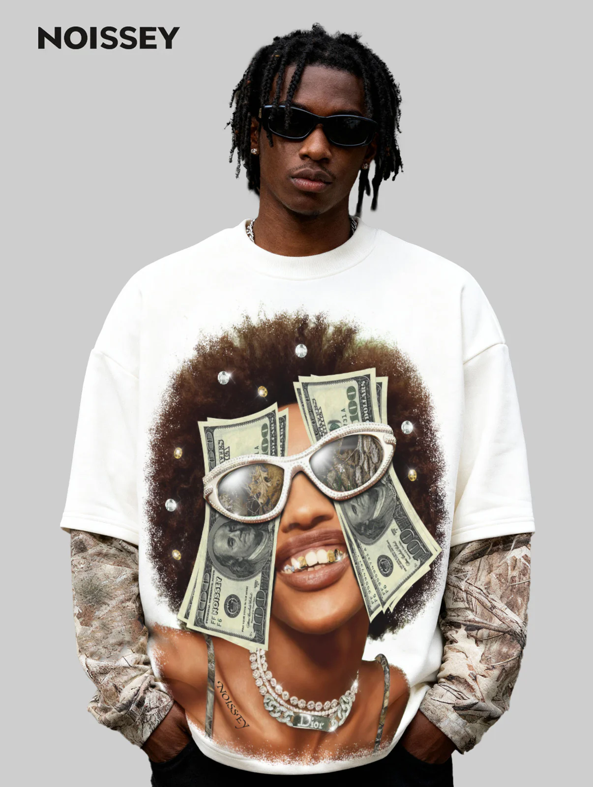 Realtree Camo "All We Need Is Money" Statement Long Sleeve Shirt - Urban Streetwear - Image 8