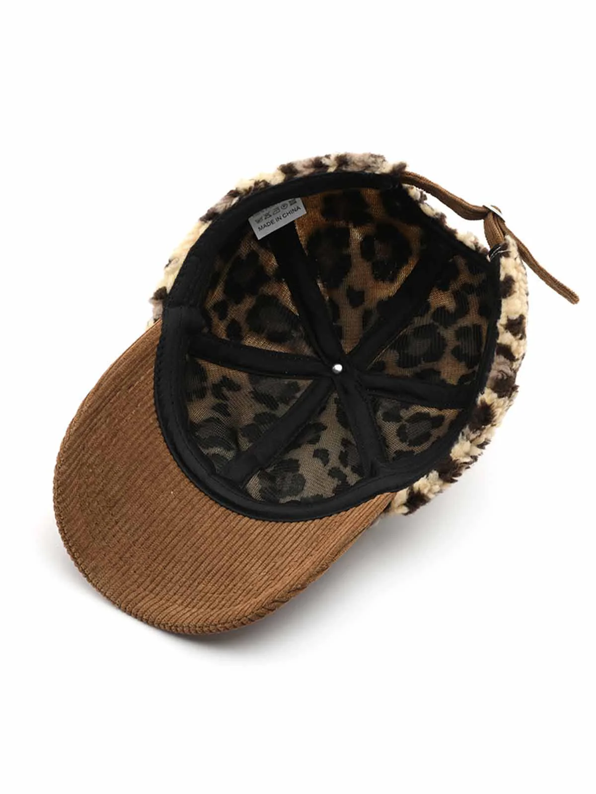 Retro Color-block Leopard Print Baseball Cap - Image 10