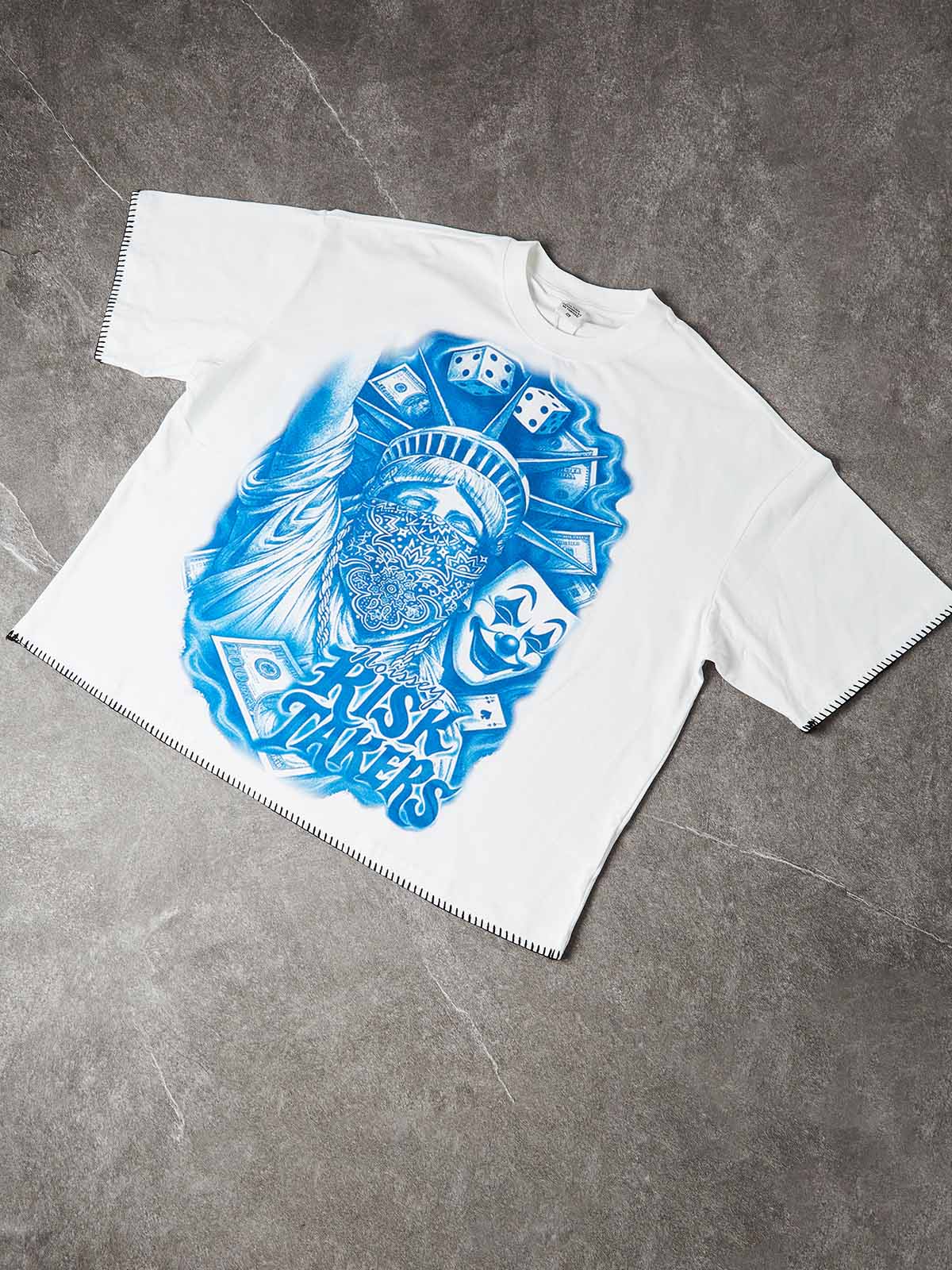 NOISSEY "LIBERTY GRAFFITI" CHICANO ART TEE - TECH COTTON OVERSIZED - Image 3