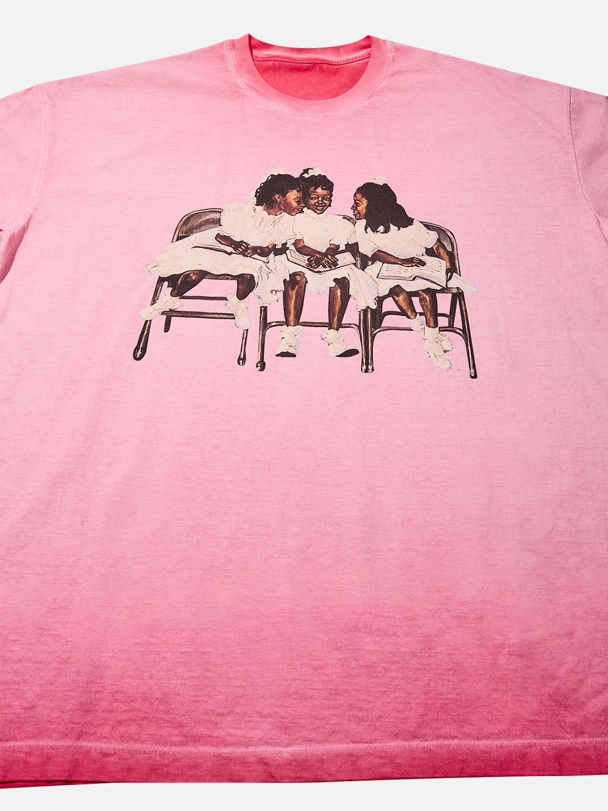 Laughing Black Girl Gradient Print 230g T-shirt - Image 5