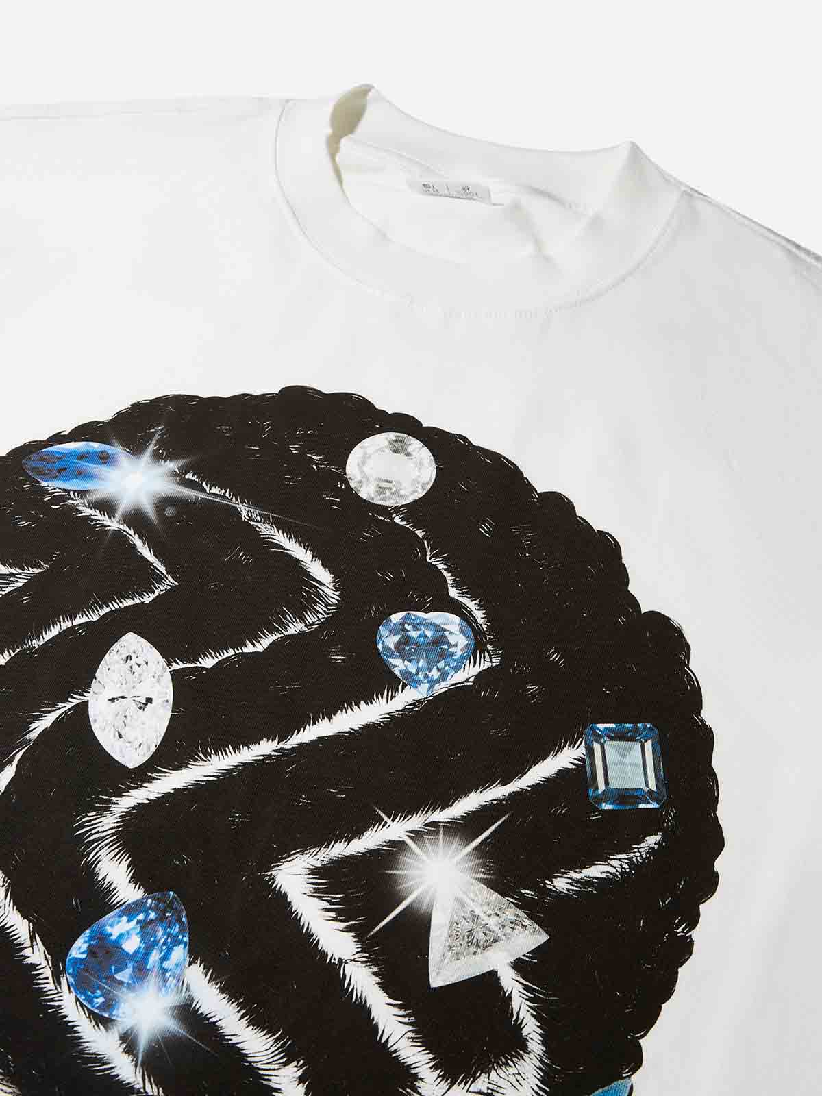 Sports Star Headband Diamond Print T-shirt - Image 4