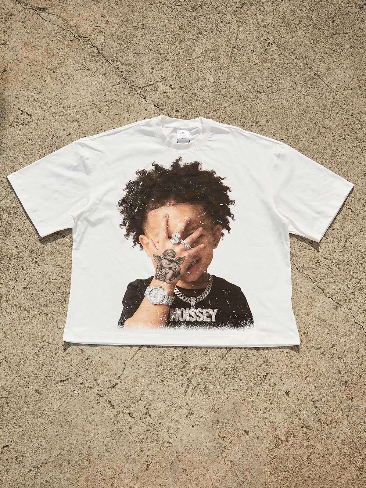 Urban Rebel Angel Child Graphic Tee - Streetwear Oversized T-Shirt - Image 5