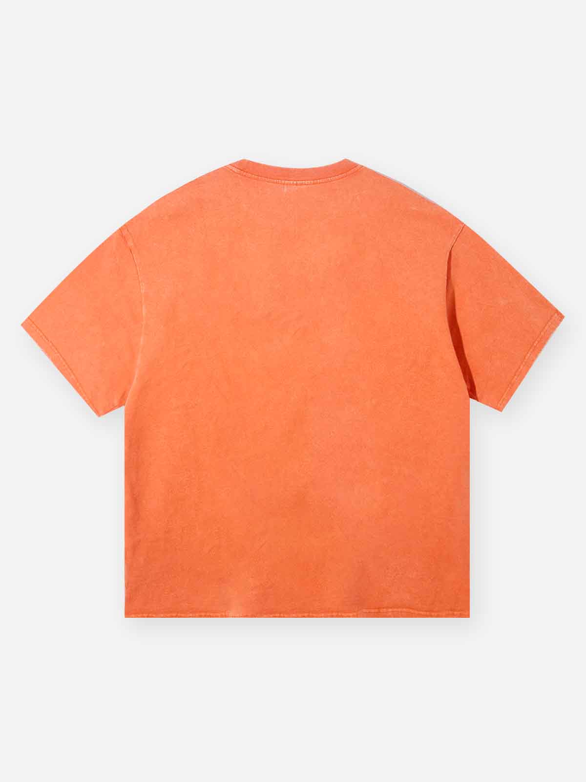 Striped Cap Orange Wash Print T-shirt - Image 7