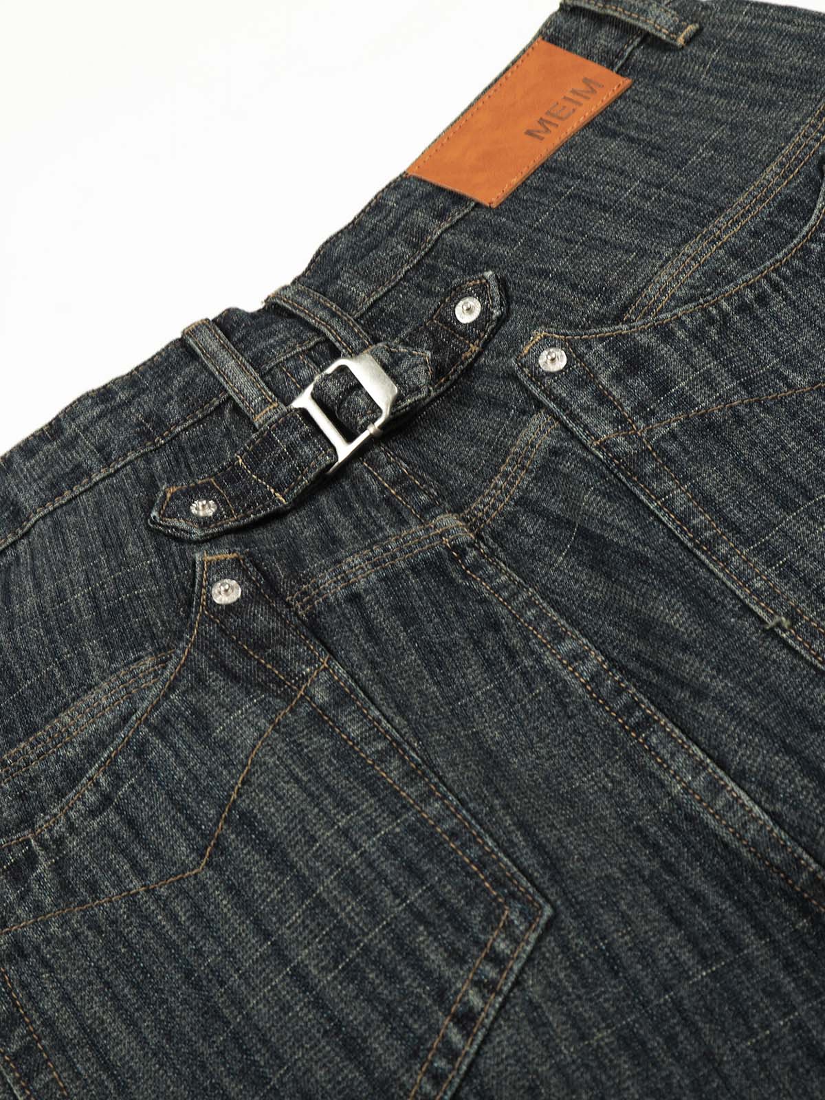 Striped Straight leg Jeans - Image 4