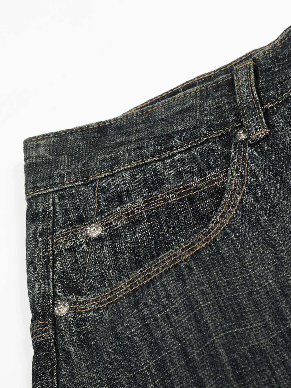 Striped Straight leg Jeans - Image 6
