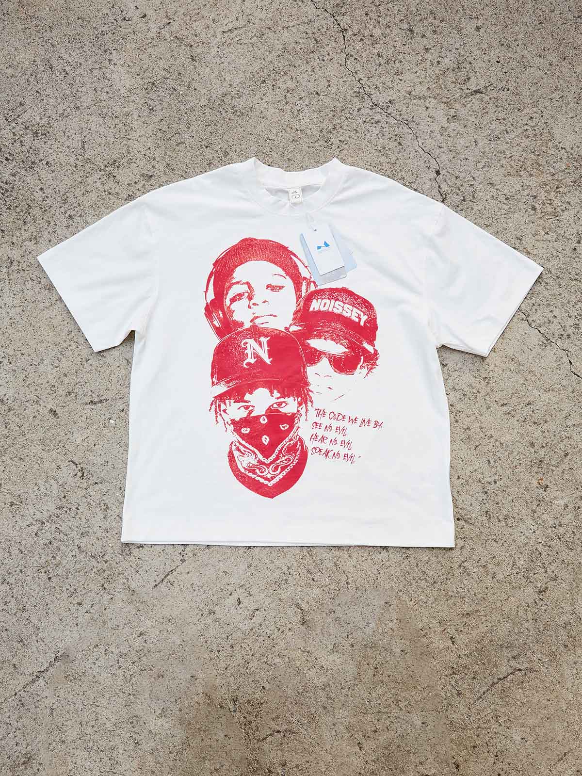 "The Code We Live By" Graphic Tee - Urban See No Evil T-Shirt - Image 5