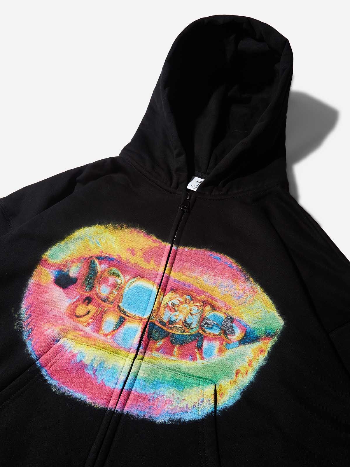 Thermal Imaging Art Grills Warm Zip-up Hoodie - Image 5