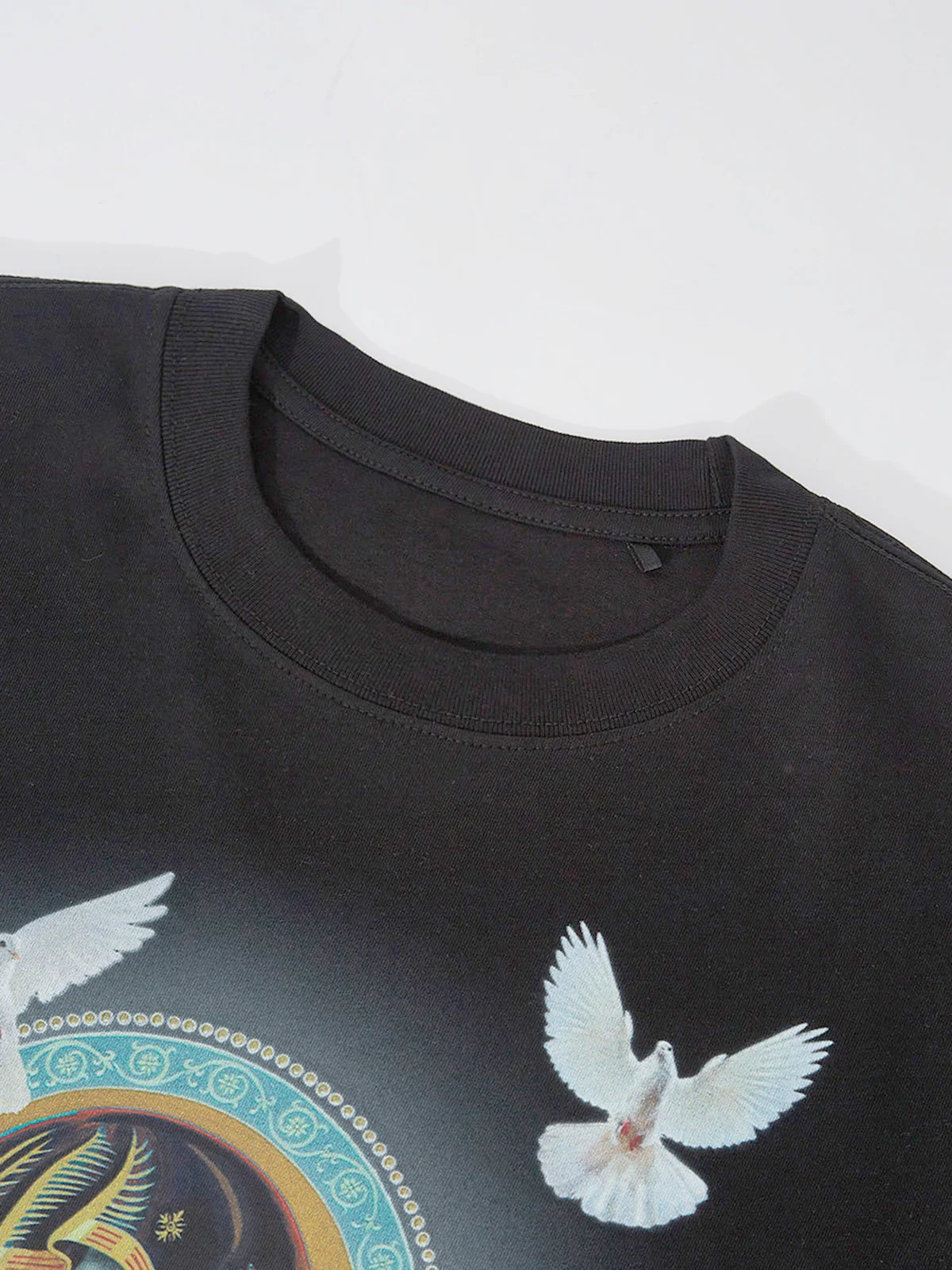 UNKNOWN ALLURE© Black Madonna 430g Vintage Wash Crewneck Sweatshirt - Image 26