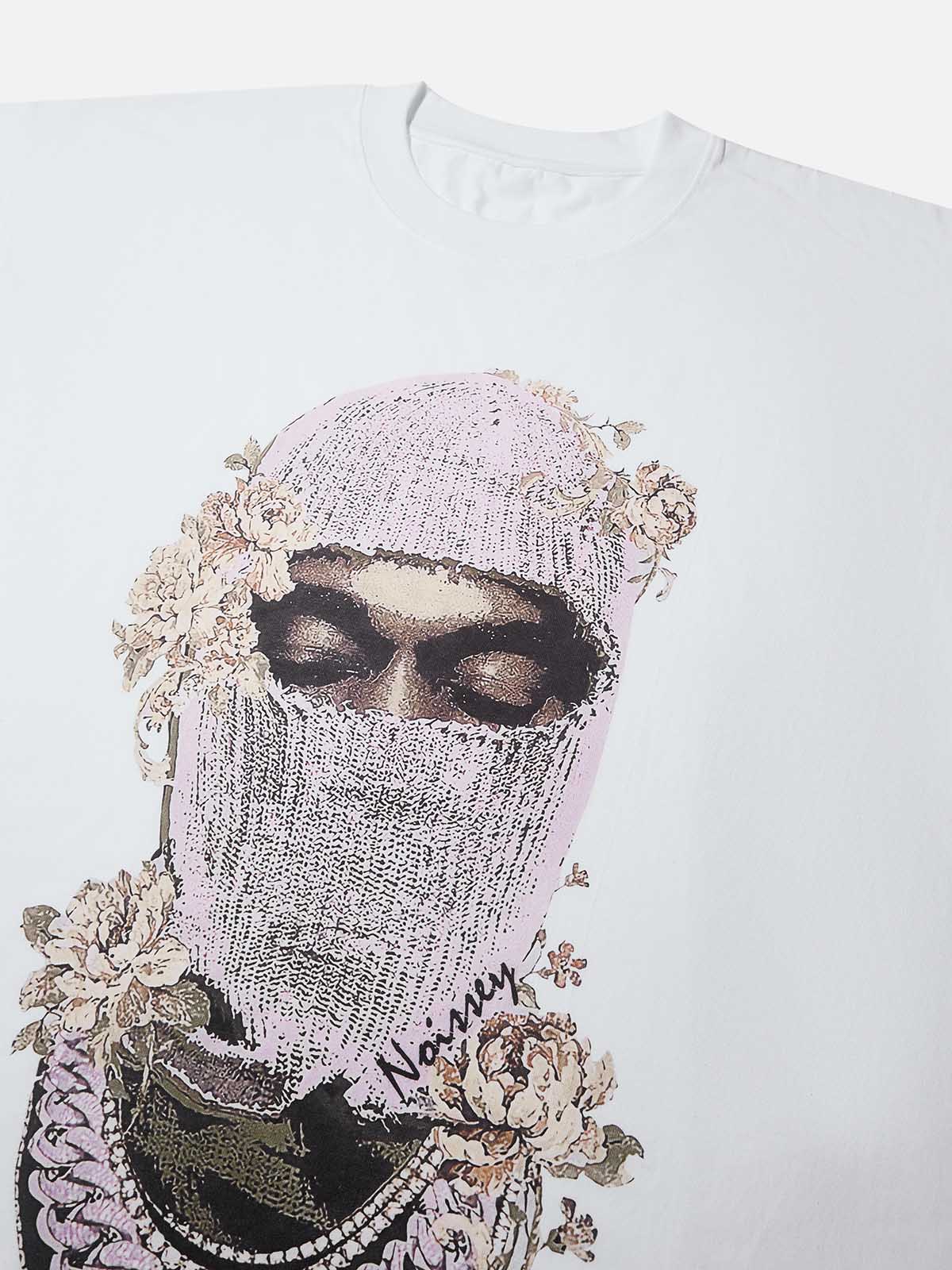 Vintage Knit Balaclava Print Tank Top - Image 2