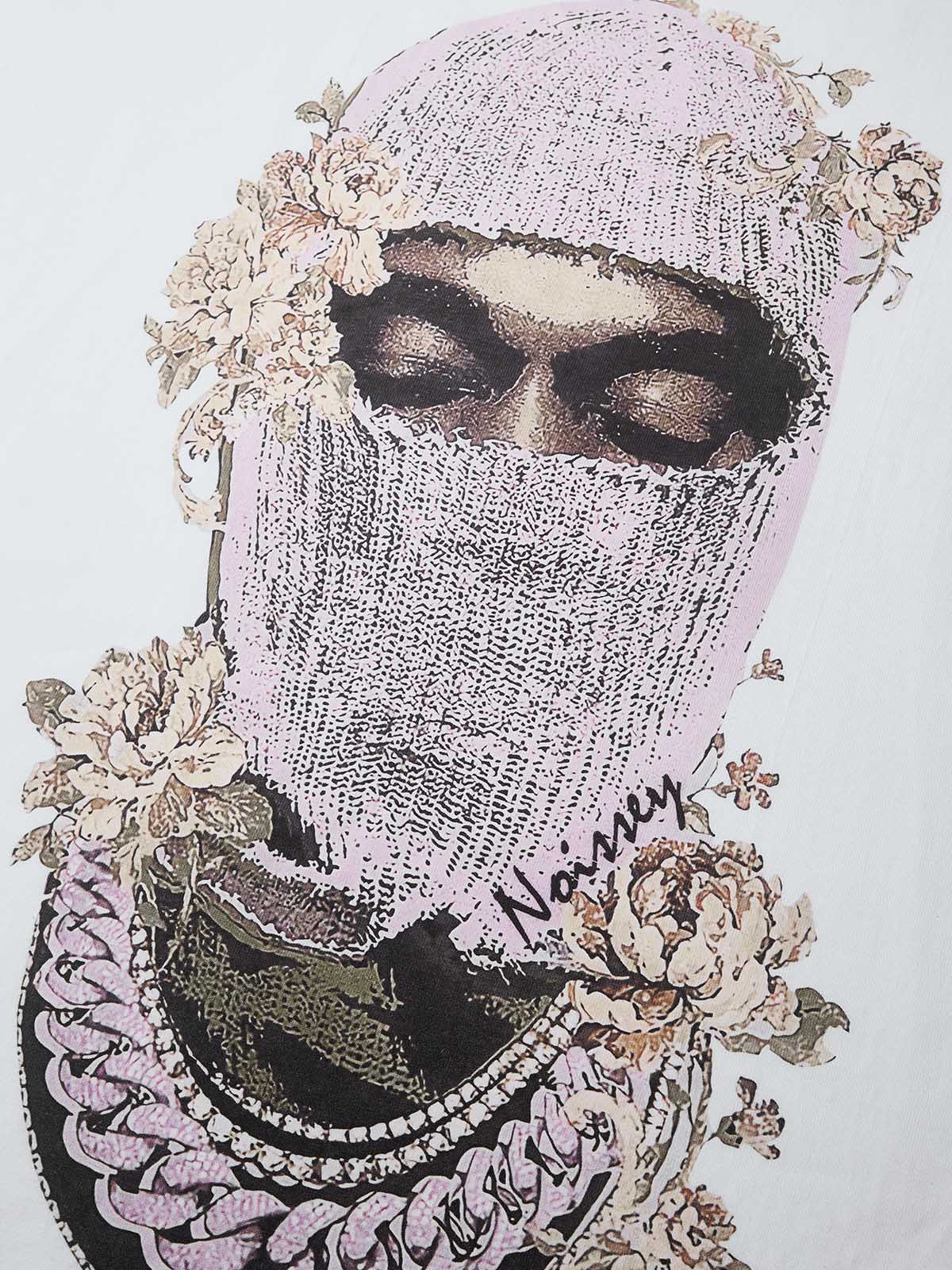 Vintage Knit Balaclava Print Tank Top - Image 3