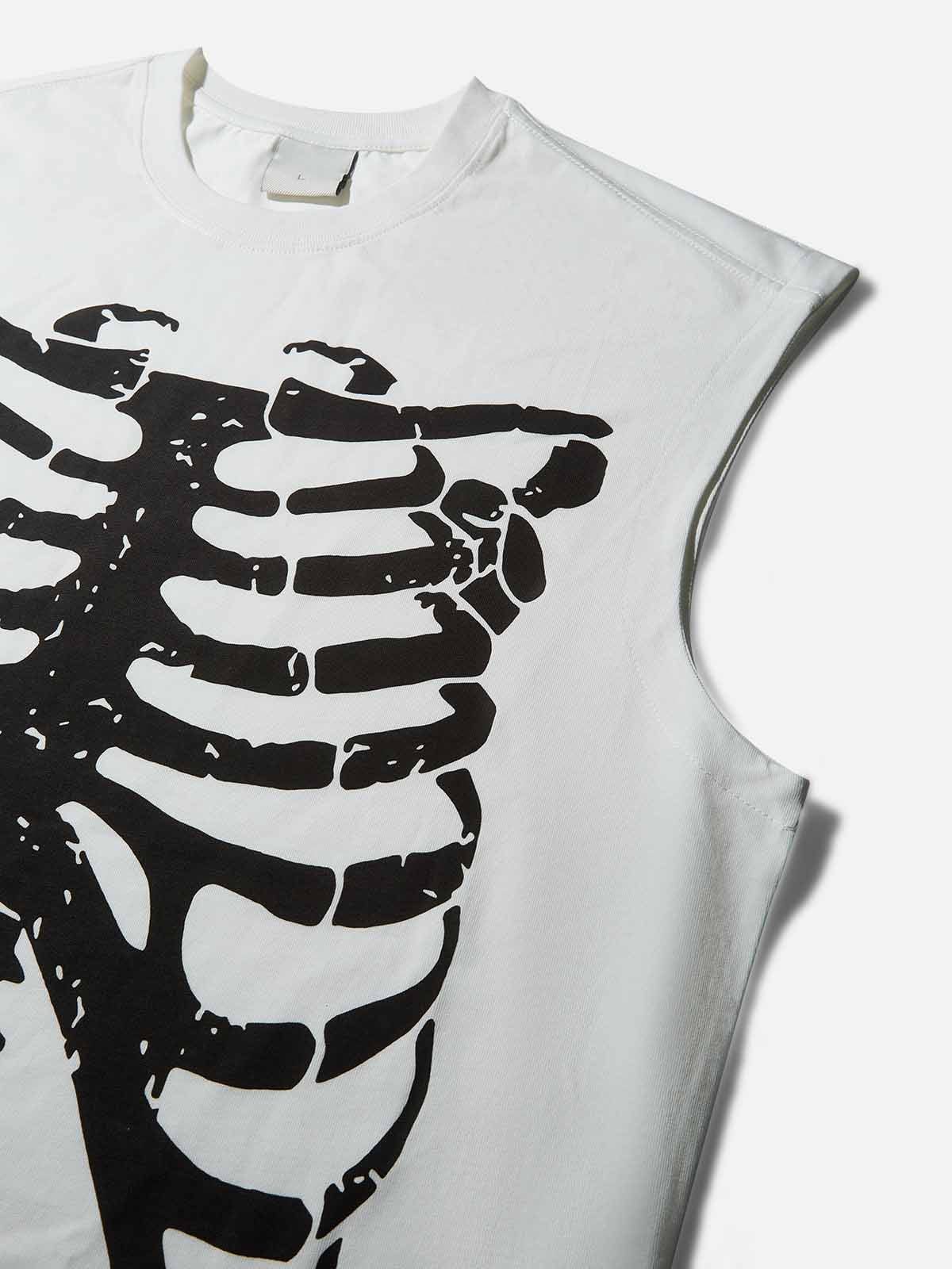Vintage Skull Print Tank Top - Image 3
