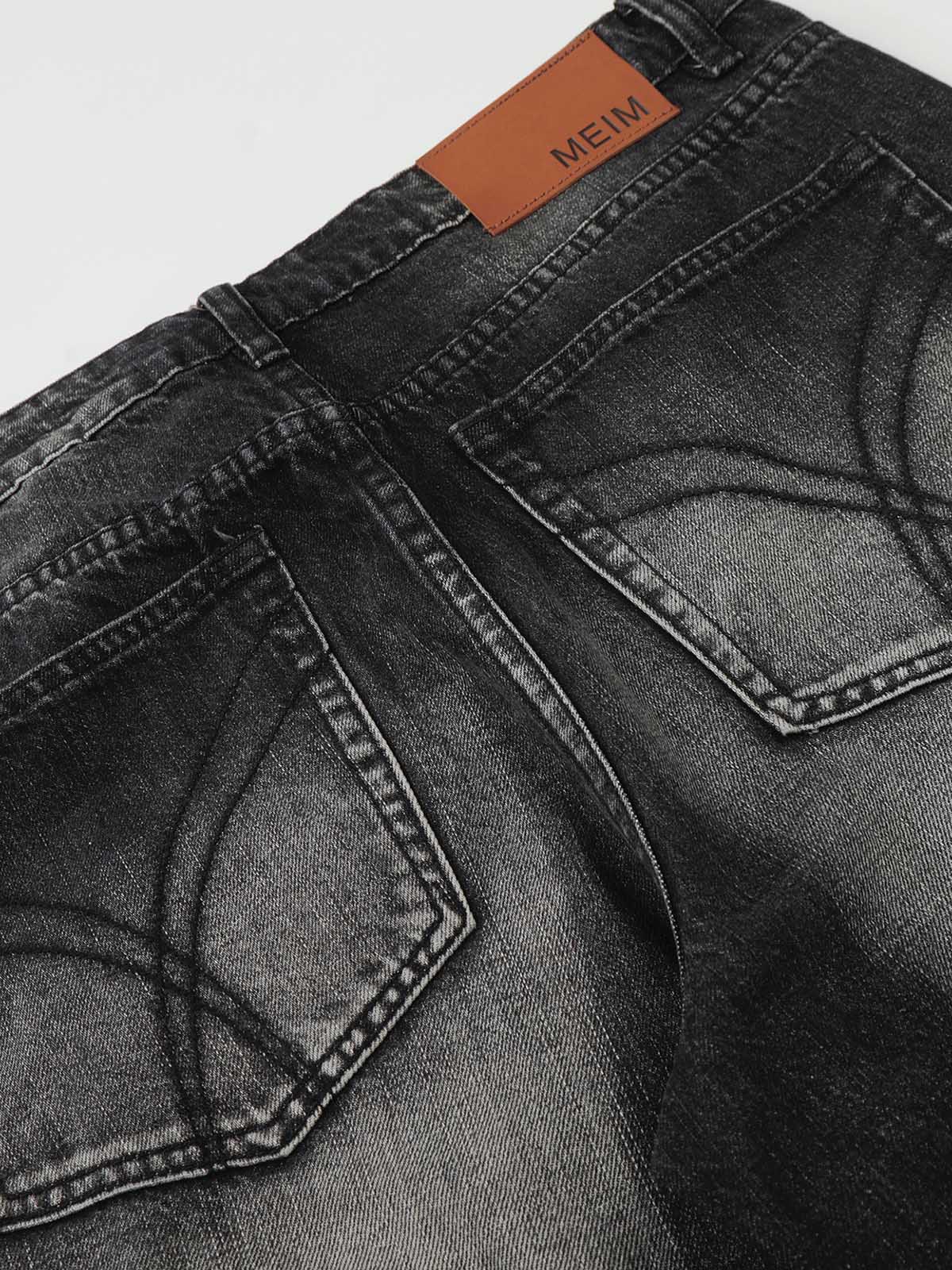 Vintage Washed Straight-Leg Wide-Fit Jeans - Image 7