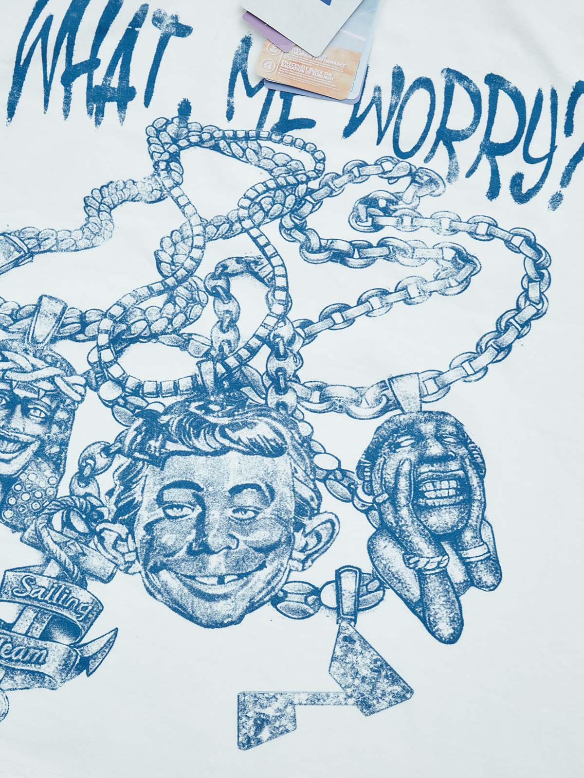 "WHAT ME WORRY?" BAD BOY TEE – VINTAGE WHITE BOXY STREETWEAR - Image 3
